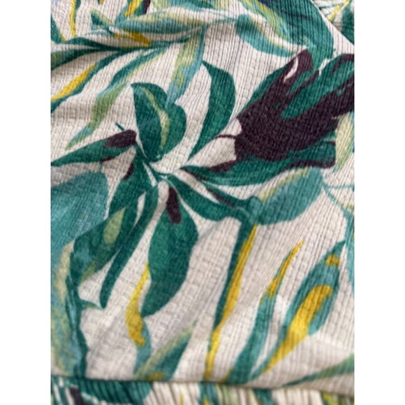 Torrid Textured Knit Surplice Puff Sleeve Babydoll Top Green Tropical Womens 5X - Picture 13 of 15